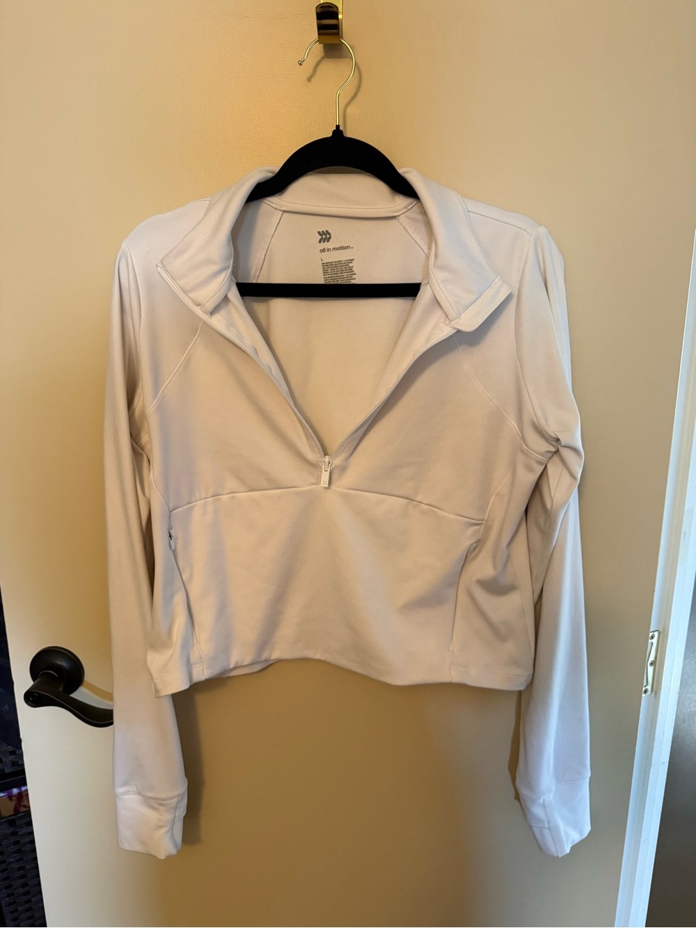all in motion White Quarter-Zip Pullover Sweatshirt